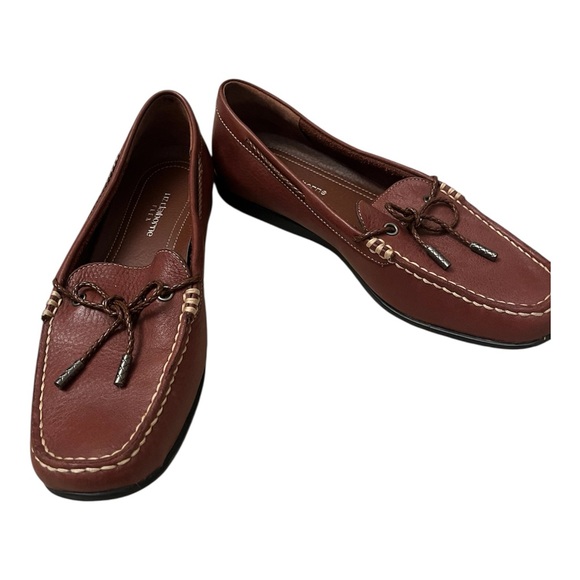 Liz Claiborne Flex Brown Leather Driving Moccasins Loafers Slip-On Shoes Size 8 - Picture 2 of 4